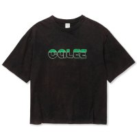 【30%OFF】CALEE/CALEE LOGO POWDER BLEACH DROP SHOULDER S/S TEE（USED BLACK）［パウダーブリーチT-24春夏］