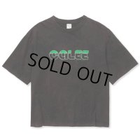 【30%OFF】CALEE/CALEE LOGO POWDER BLEACH DROP SHOULDER S/S TEE（USED BLACK）［パウダーブリーチT-24春夏］
