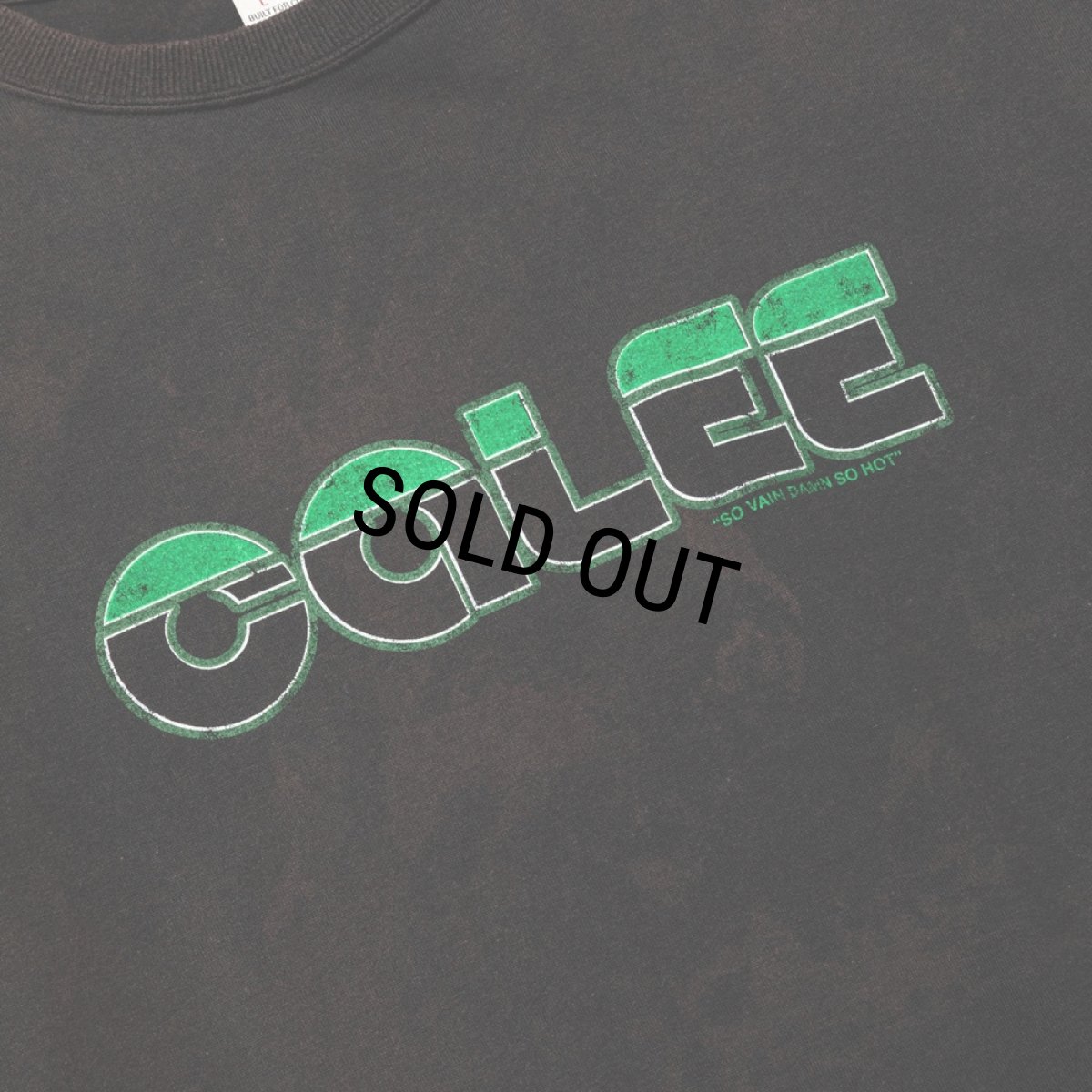 画像3: 【30%OFF】CALEE/CALEE LOGO POWDER BLEACH DROP SHOULDER S/S TEE（USED BLACK）［パウダーブリーチT-24春夏］ (3)