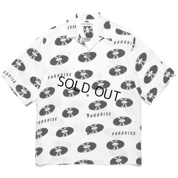画像1: WACKO MARIA/RECORDS HAWAIIAN SHIRT（WHITE）［レコードハワイアンシャツ-24春夏］