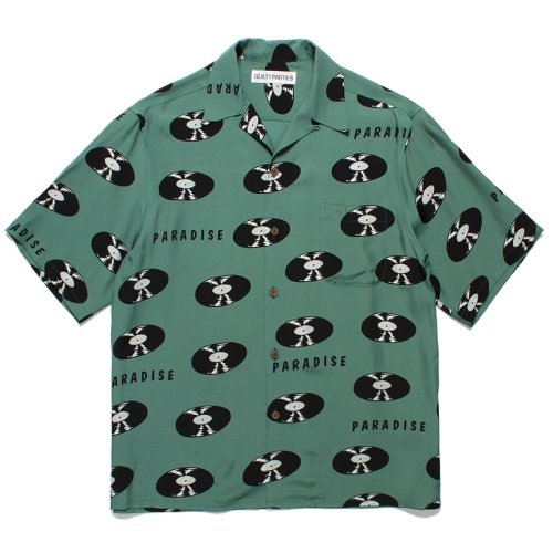 他の写真1: WACKO MARIA/RECORDS HAWAIIAN SHIRT（GREEN）［レコードハワイアンシャツ-24春夏］