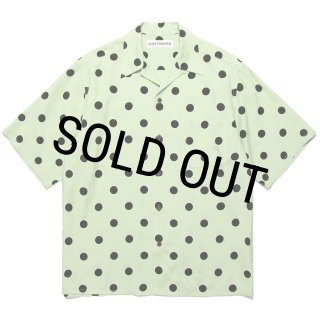 WACKO MARIA/DOTS OPEN COLLAR SHIRT（MINT）［ドットオープンカラー