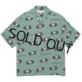 WACKO MARIA/RECORDS HAWAIIAN SHIRT（GREEN）［レコードハワイアンシャツ-24春夏］