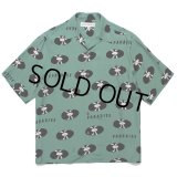 WACKO MARIA/RECORDS HAWAIIAN SHIRT（GREEN）［レコードハワイアンシャツ-24春夏］