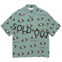 WACKO MARIA/RECORDS HAWAIIAN SHIRT（GREEN）［レコードハワイアンシャツ-24春夏］