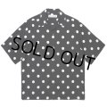 WACKO MARIA/DOTS OPEN COLLAR SHIRT（BLACK）［ドットオープンカラーシャツ-24春夏］