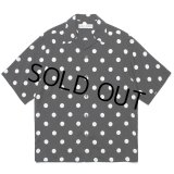 WACKO MARIA/DOTS OPEN COLLAR SHIRT（BLACK）［ドットオープンカラーシャツ-24春夏］