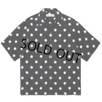 WACKO MARIA/DOTS OPEN COLLAR SHIRT（BLACK）［ドットオープンカラーシャツ-24春夏］