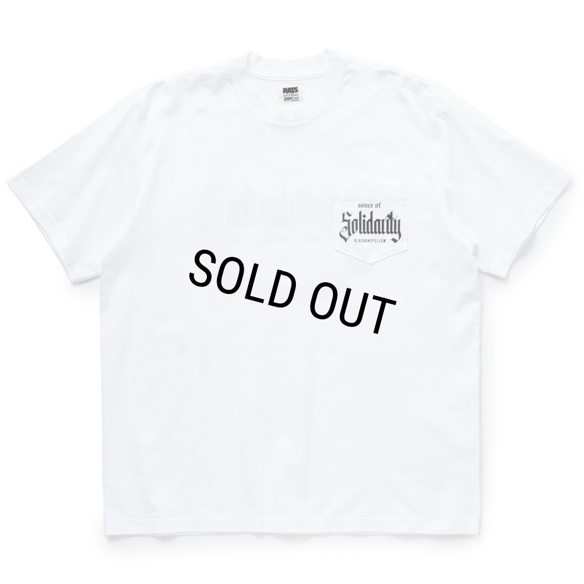画像1: RATS/SOLIDARITY POCKET TEE（WHITE）［プリントポケT-24春夏］ (1)