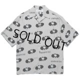 WACKO MARIA/RECORDS HAWAIIAN SHIRT（GRAY）［レコードハワイアンシャツ-24春夏］
