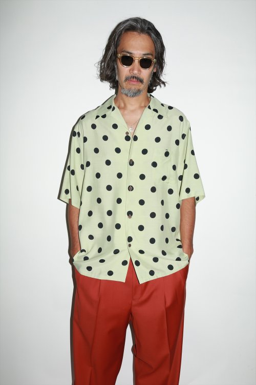 他の写真2: WACKO MARIA/DOTS OPEN COLLAR SHIRT（MINT）［ドットオープンカラーシャツ-24春夏］