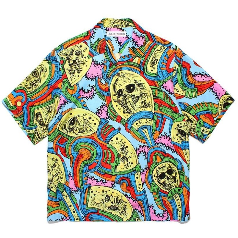 画像1: WACKO MARIA/TIM LEHI / HAWAIIAN SHIRT（BLUE）［ティムリーハイハワイアンシャツ-24春夏］