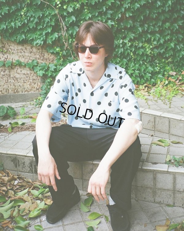 画像2: WACKO MARIA/DOTS OPEN COLLAR SHIRT（BLUE）［ドットオープンカラーシャツ-24春夏］
