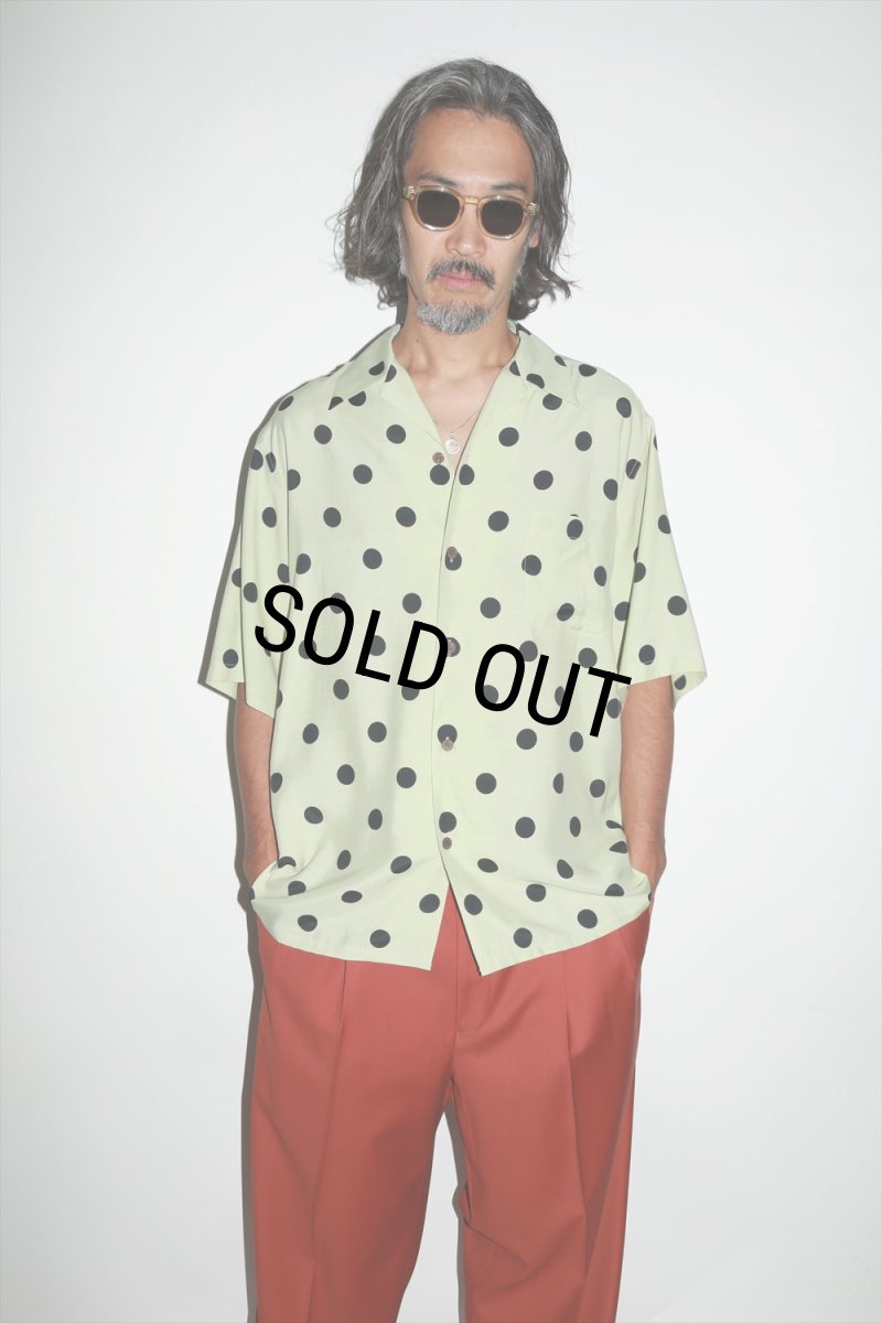 画像2: WACKO MARIA/DOTS OPEN COLLAR SHIRT（PURPLE）［ドットオープンカラーシャツ-24春夏］ (2)