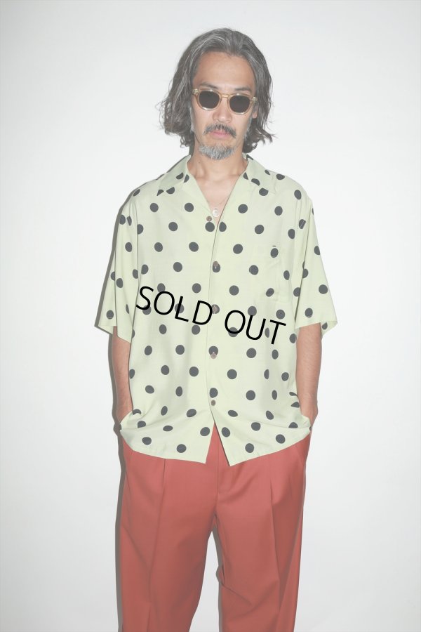 画像2: WACKO MARIA/DOTS OPEN COLLAR SHIRT（PURPLE）［ドットオープンカラーシャツ-24春夏］