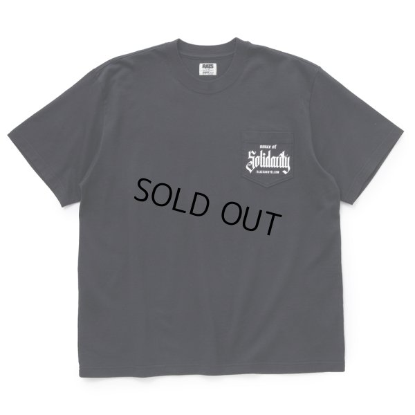 画像1: RATS/SOLIDARITY POCKET TEE（BLACK）［プリントポケT-24春夏］