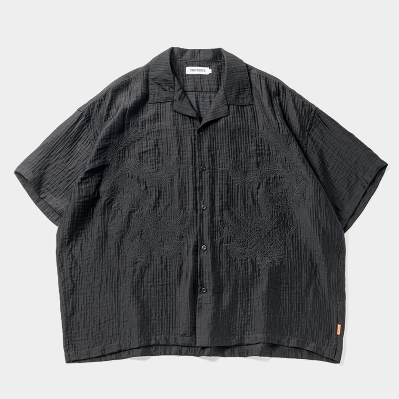 画像1: 【30%OFF】TIGHTBOOTH/PHOENIX ALOHA（Black）［フェニックスアロハ-24夏］