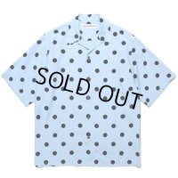 WACKO MARIA/DOTS OPEN COLLAR SHIRT（BLUE）［ドットオープンカラーシャツ-24春夏］