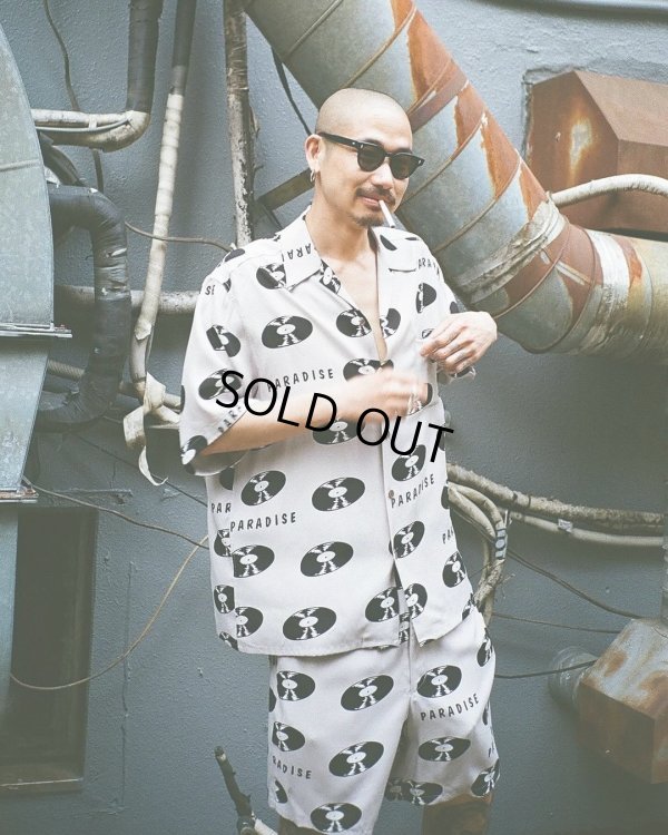 画像2: WACKO MARIA/RECORDS HAWAIIAN SHIRT（GRAY）［レコードハワイアンシャツ-24春夏］