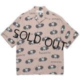 WACKO MARIA/RECORDS HAWAIIAN SHIRT（BROWN）［レコードハワイアンシャツ-24春夏］