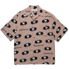 画像1: WACKO MARIA/RECORDS HAWAIIAN SHIRT（BROWN）［レコードハワイアンシャツ-24春夏］ (1)