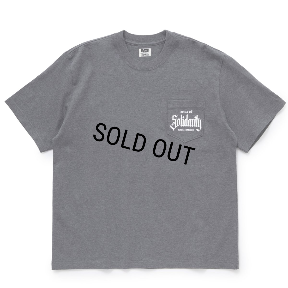 画像1: RATS/SOLIDARITY POCKET TEE（CHARCOAL）［プリントポケT-24春夏］ (1)
