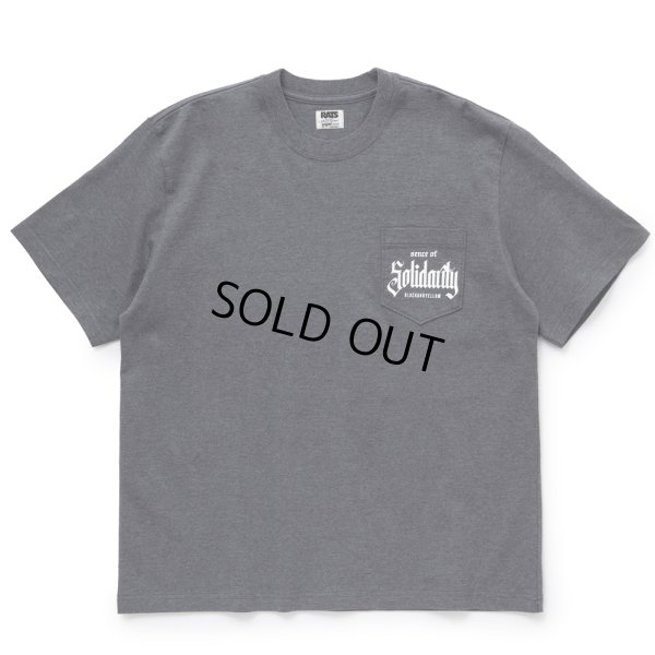 画像1: RATS/SOLIDARITY POCKET TEE（CHARCOAL）［プリントポケT-24春夏］