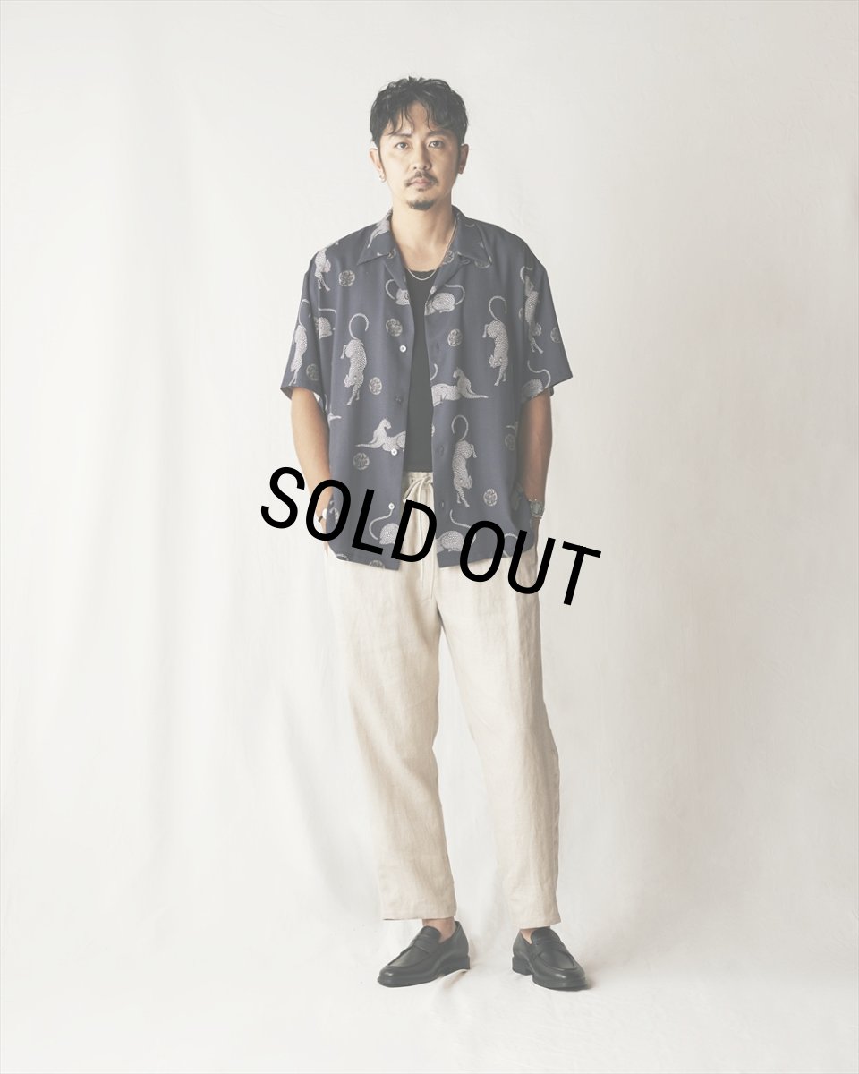 画像3: CALEE/×MIHO MURAKAMI PANTHER DOT PATTERN SH（DARK NAVY）［オープンカラーシャツ-24春夏］ (3)