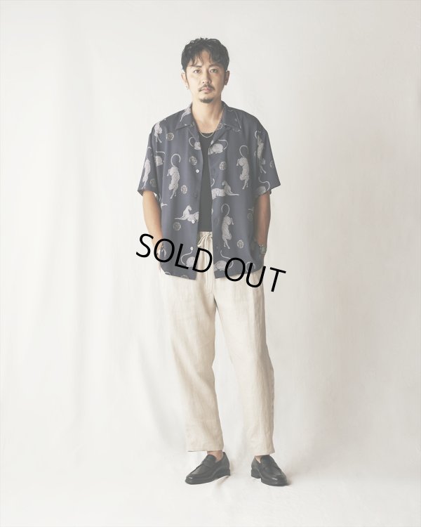 画像3: CALEE/×MIHO MURAKAMI PANTHER DOT PATTERN SH（DARK NAVY）［オープンカラーシャツ-24春夏］
