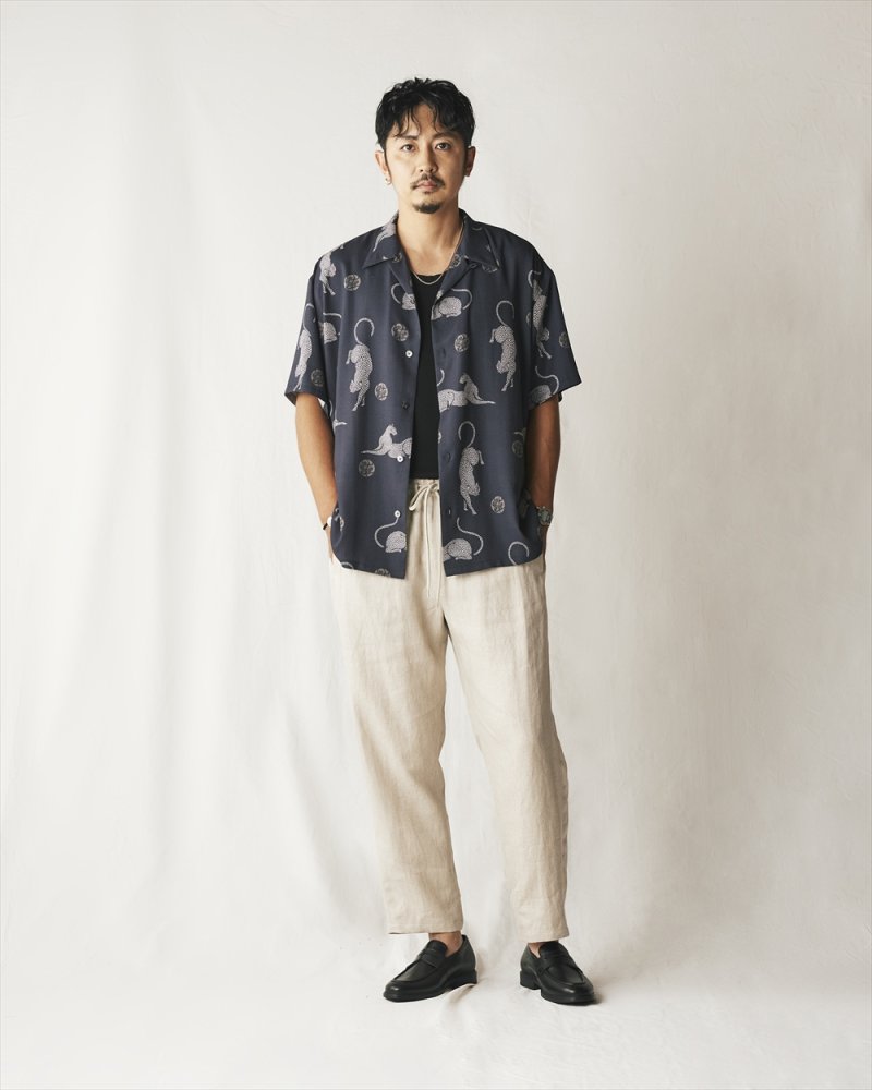 画像3: CALEE/×MIHO MURAKAMI PANTHER DOT PATTERN SH（DARK NAVY）［オープンカラーシャツ-24春夏］