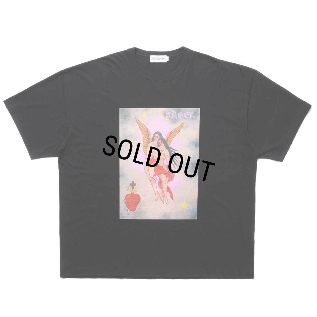 画像1: COOTIE PRODUCTIONS/Print S/S Tee（ANGEL）（Black）［プリントT-24春夏］ (1)