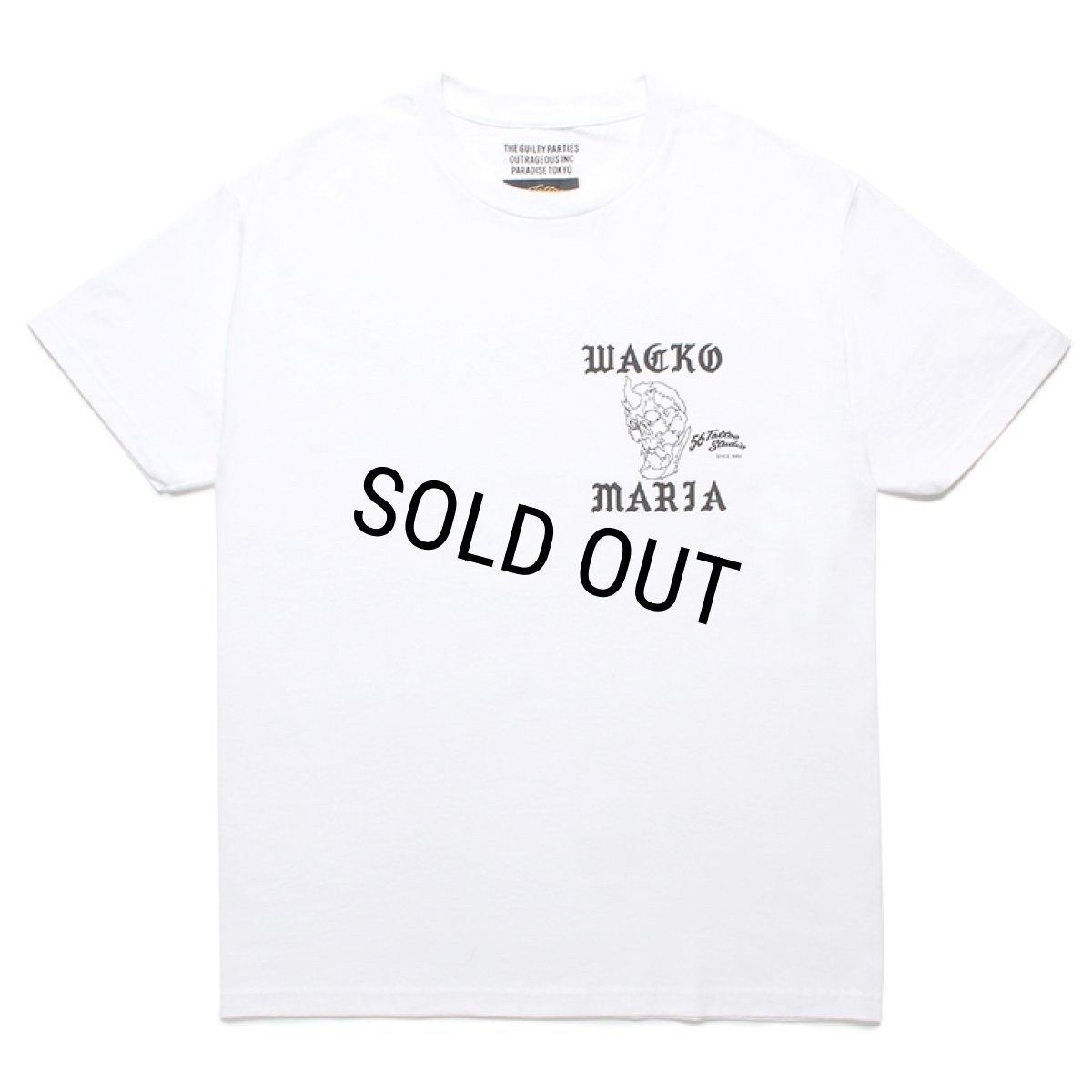 画像1: WACKO MARIA/56 TATTOO STUDIO / T-SHIRT（WHITE）［プリントT-24春夏］ (1)