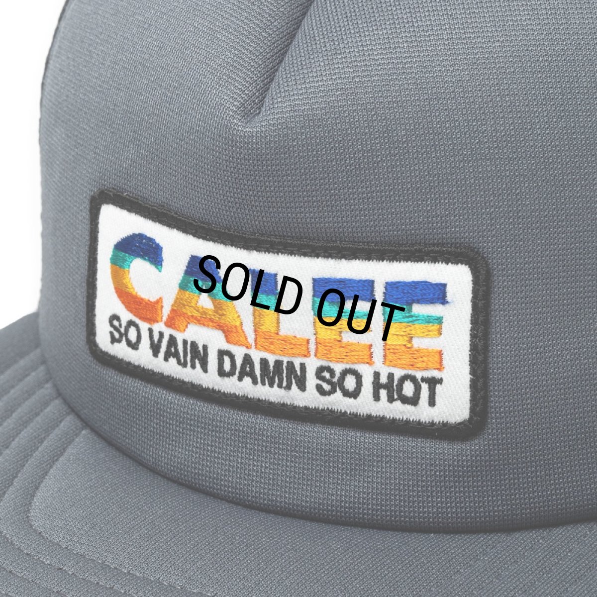 画像4: CALEE/CALEE LOGO WAPPEN MESH CAP（GRAY）［ワッペンメッシュキャップ-24春夏］ (4)