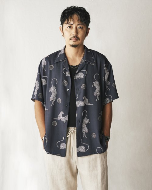 他の写真2: CALEE/×MIHO MURAKAMI PANTHER DOT PATTERN SH（DARK NAVY）［オープンカラーシャツ-24春夏］