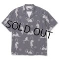 CALEE/×MIHO MURAKAMI PANTHER DOT PATTERN SH（DARK NAVY）［オープンカラーシャツ-24春夏］