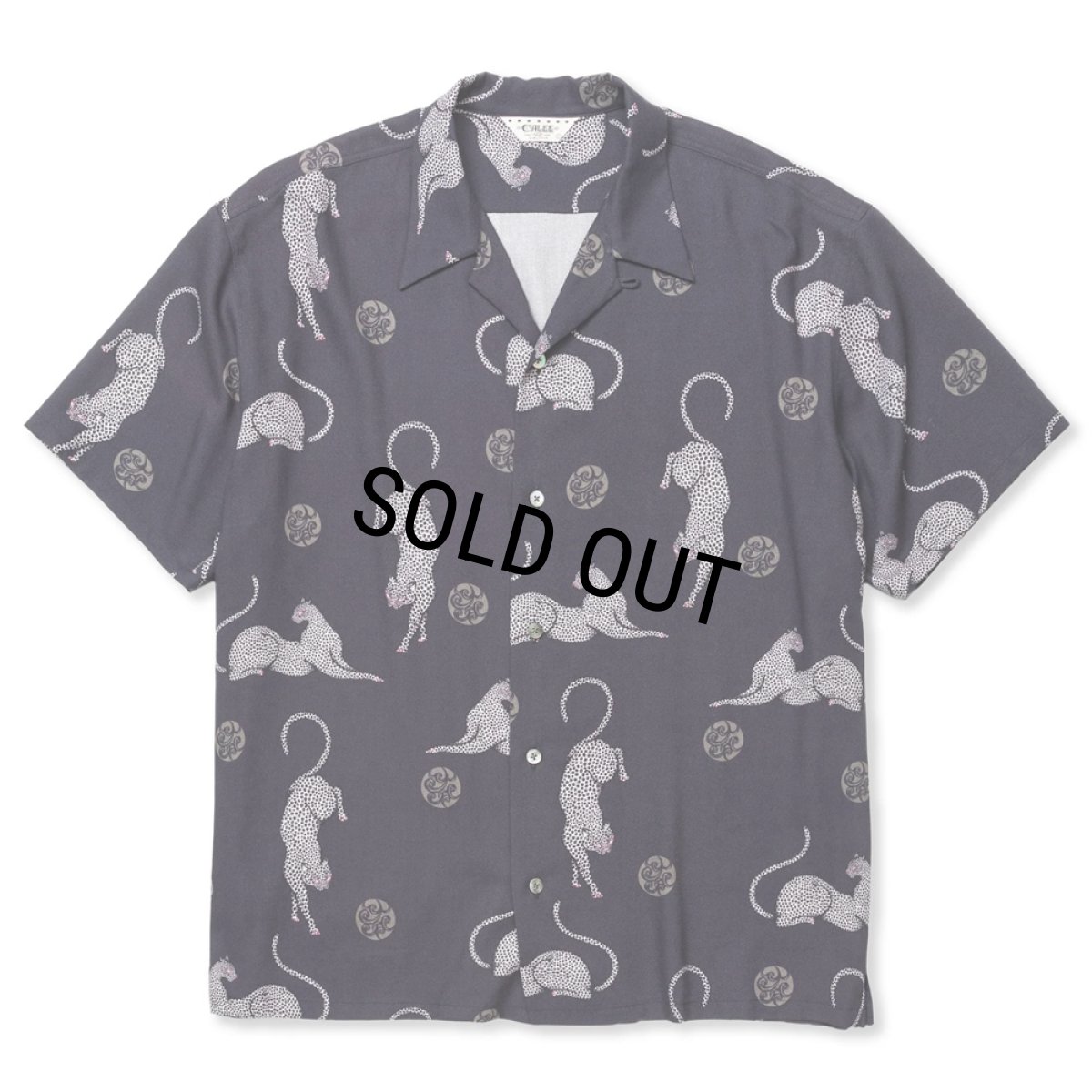 画像1: CALEE/×MIHO MURAKAMI PANTHER DOT PATTERN SH（DARK NAVY）［オープンカラーシャツ-24春夏］ (1)