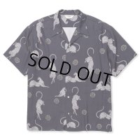 CALEE/×MIHO MURAKAMI PANTHER DOT PATTERN SH（DARK NAVY）［オープンカラーシャツ-24春夏］