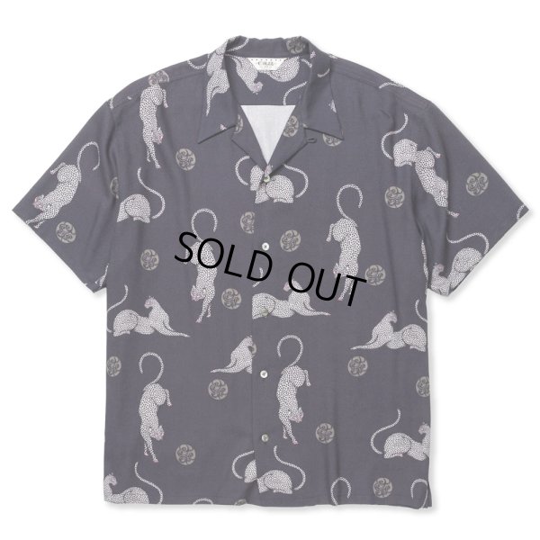 画像1: CALEE/×MIHO MURAKAMI PANTHER DOT PATTERN SH（DARK NAVY）［オープンカラーシャツ-24春夏］