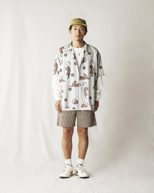 他の写真3: CALEE/×MIHO MURAKAMI PANTHER DOT PATTERN SH（LIME GRAY）［オープンカラーシャツ-24春夏］