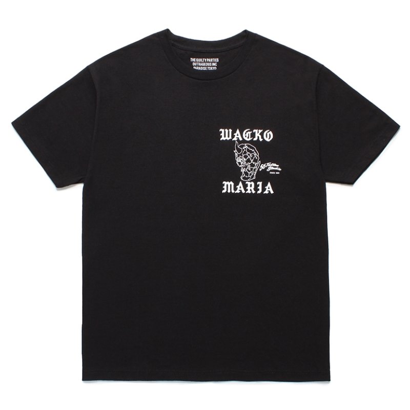 画像1: WACKO MARIA/56 TATTOO STUDIO / T-SHIRT（BLACK）［プリントT-24春夏］