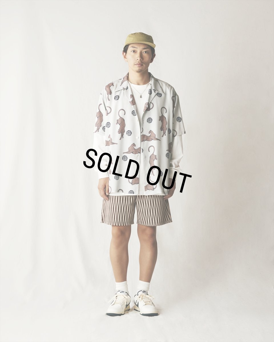 画像3: CALEE/×MIHO MURAKAMI PANTHER DOT PATTERN SH（LIME GRAY）［オープンカラーシャツ-24春夏］ (3)