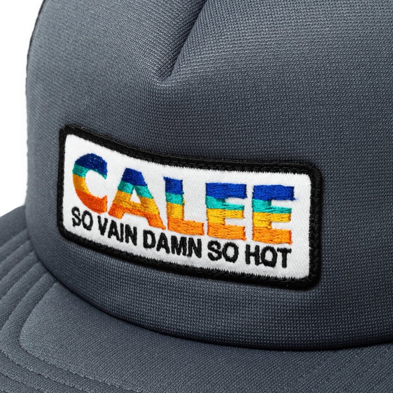 画像3: CALEE/CALEE LOGO WAPPEN MESH CAP（GRAY）［ワッペンメッシュキャップ-24春夏］