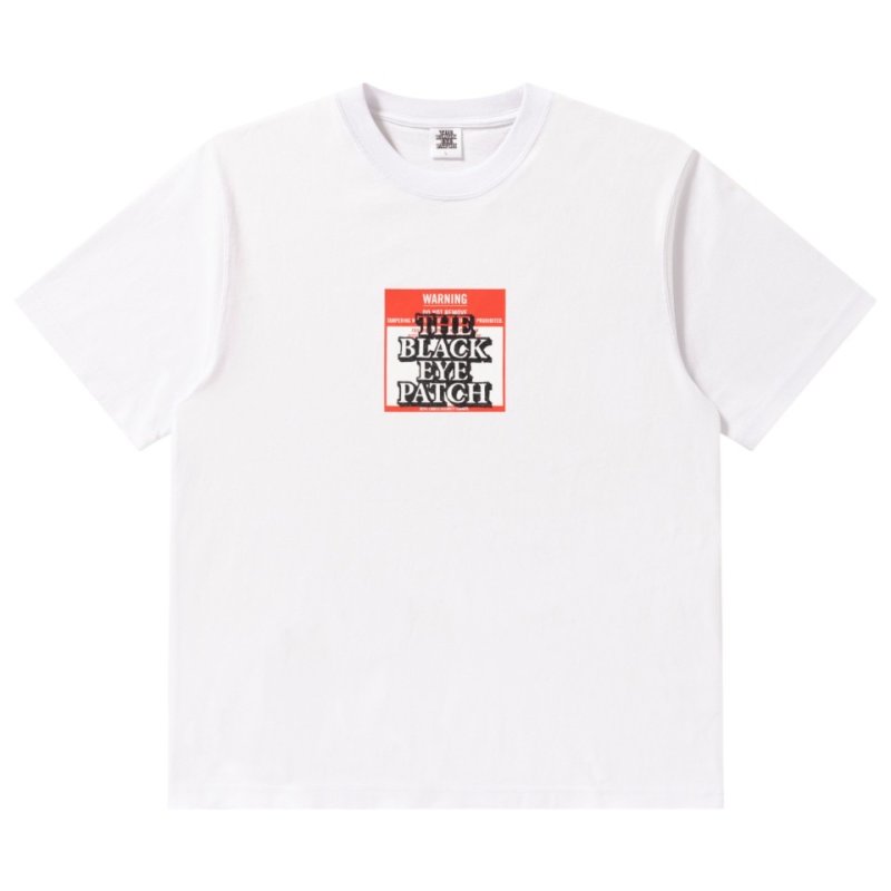 画像1: BlackEyePatch/DO NOT REMOVE LABEL TEE(WHITE)