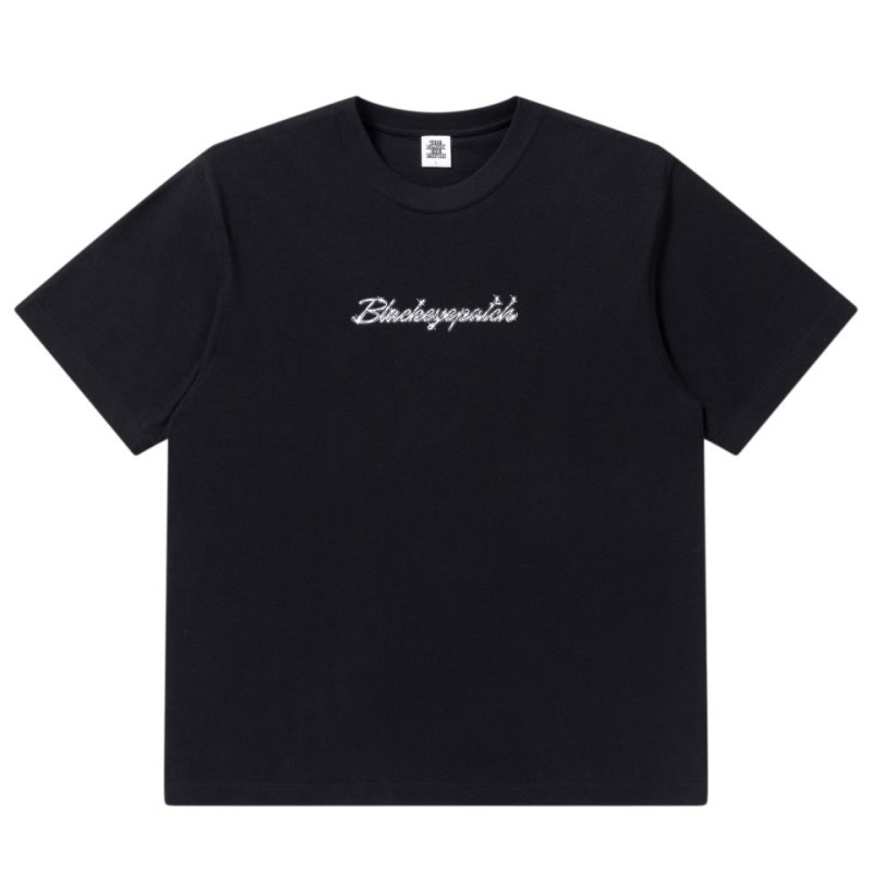 画像1: BlackEyePatch/CHROMED SCRIPT EMBLEM TEE（BLACK）