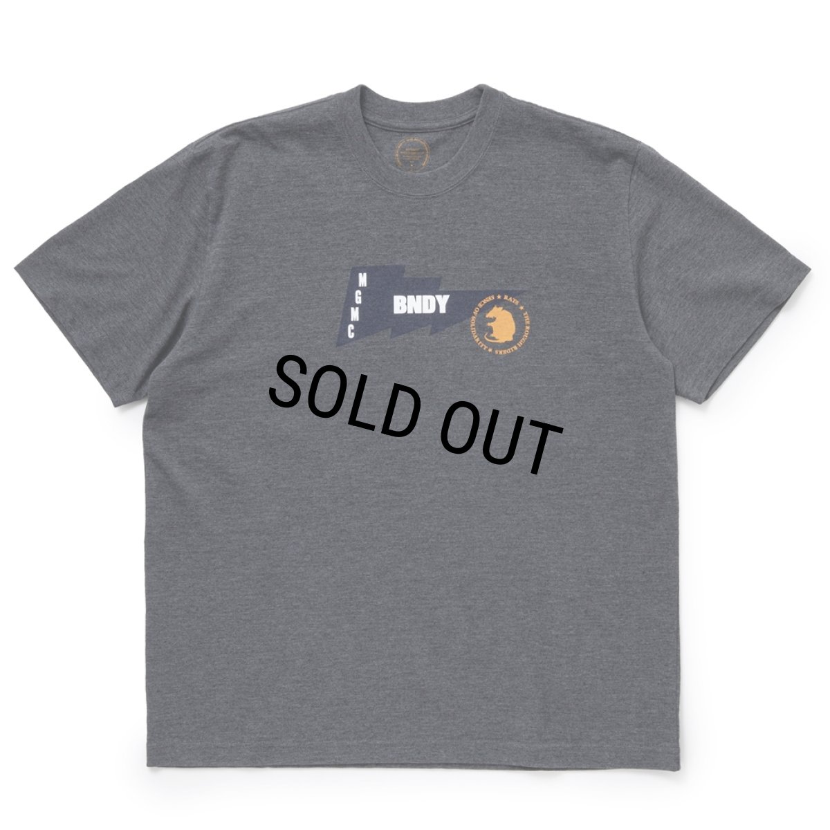 画像1: 【50%OFF】RATS/THUNDER FLAG TEE（HEATHER CHARCOAL）［プリントT-24春夏］ (1)