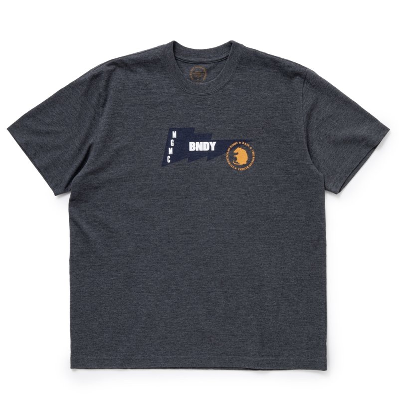 画像1: 【40%OFF】RATS/THUNDER FLAG TEE（HEATHER CHARCOAL）［プリントT-24春夏］