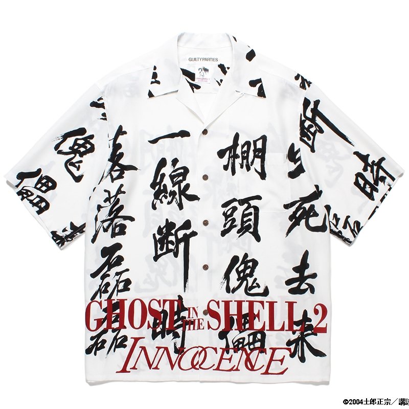 画像1: WACKO MARIA/GHOST IN THE SHELL 2 INNOCENCE / 攻殻機動隊 / HAWAIIAN SHIRT（WHITE）［ハワイアンシャツ-24春夏］