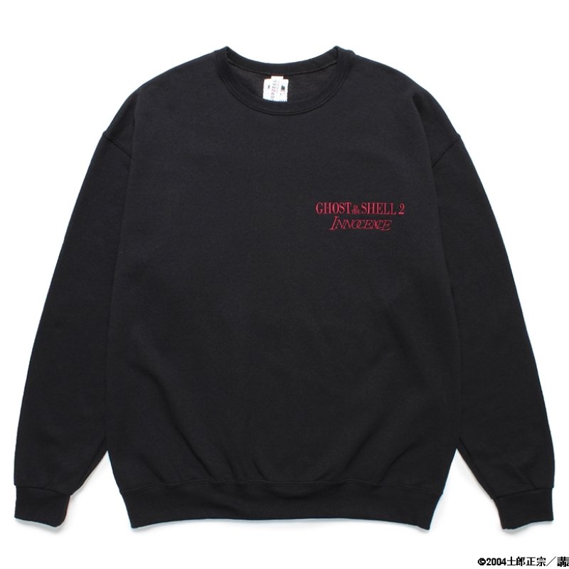 画像1: WACKO MARIA/GHOST IN THE SHELL 2 INNOCENCE / 攻殻機動隊 / SWEAT SHIRT（BLACK）［クルースウェット-24春夏］