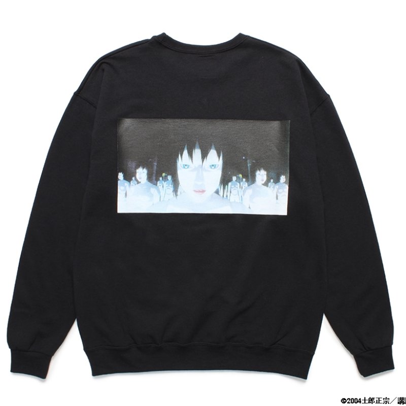画像2: WACKO MARIA/GHOST IN THE SHELL 2 INNOCENCE / 攻殻機動隊 / SWEAT SHIRT（BLACK）［クルースウェット-24春夏］
