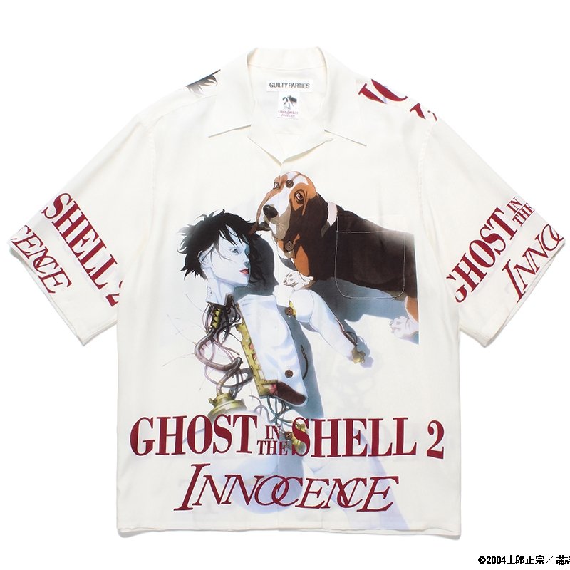 画像1: WACKO MARIA/GHOST IN THE SHELL 2 INNOCENCE / 攻殻機動隊 / HAWAIIAN SHIRT（WHITE）［ハワイアンシャツ-24春夏］